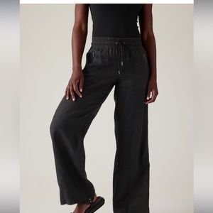 Athleta Cabo Linen Wide Leg Pants